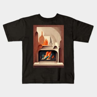 Fireplace Vibes Kids T-Shirt